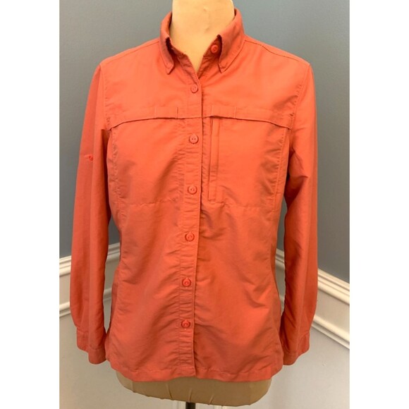 LL Bean Button Shirt Womens S Tropicwear Long Sleeve UPF 50+ Vented Outdoor - Picture 1 of 11